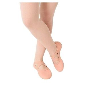 Stelle Pink Canvas Ballet Slippers Women's Size 8.5 MW Split Sole Dance Shoes